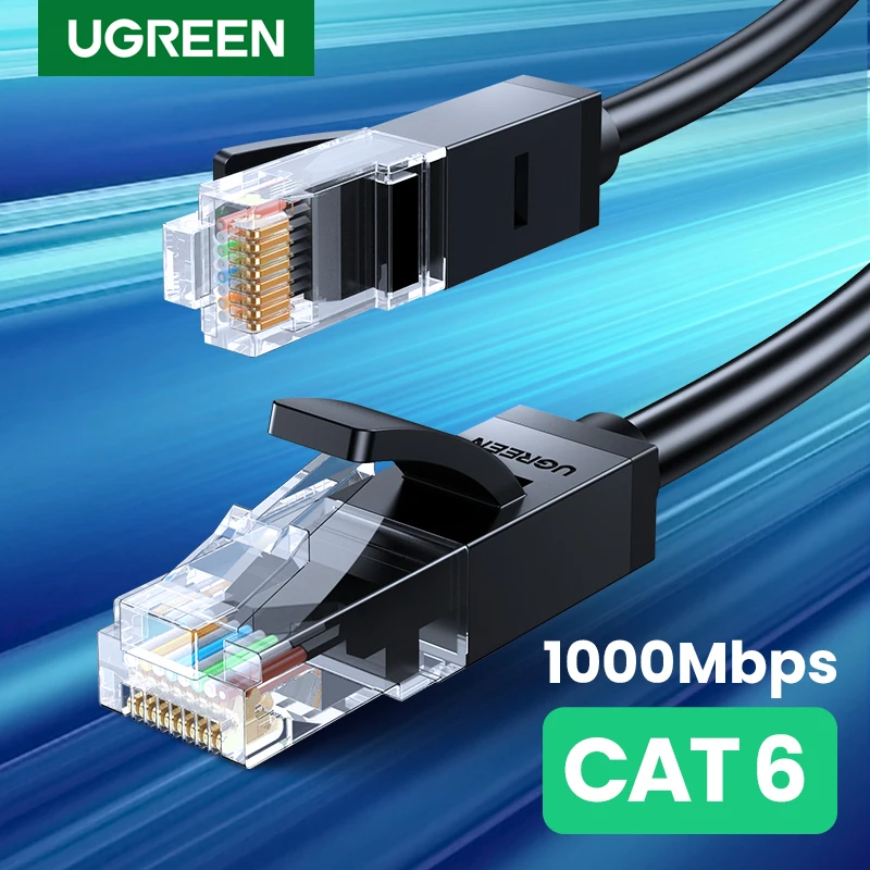 UGREEN-Cable Ethernet de red Cat 6 de 1000Mbps, Cable Lan UTP Gigabit...