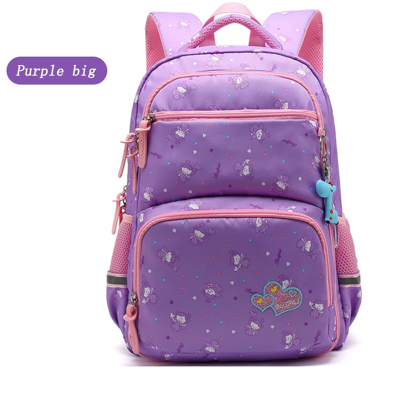 Purple big Детский милый рюкзак, женская сумка, женская школьная Противоугонная сумка для ноутбука, школьные сумки, школьная сумка для девочек-подростков, Детские рюкзаки - Цвет: Purple big