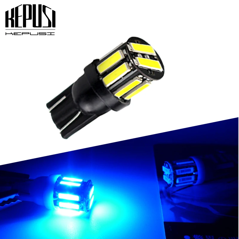 Авто светодиодный T10 194 W5W 10 SMD 7020 светильник лампа Светодиодная приборная панель