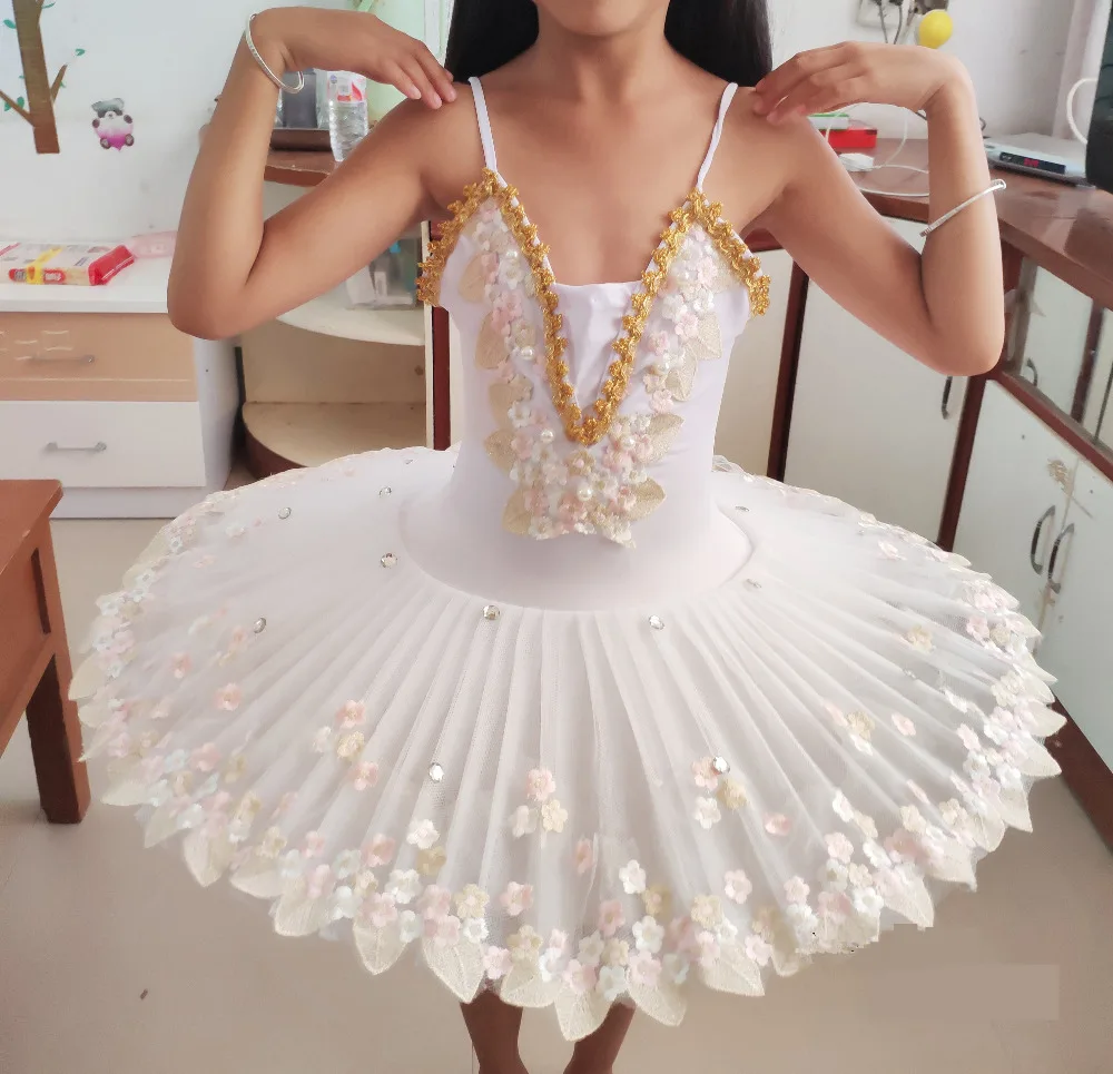 Professional Ballet Tutu Child Swan Lake Costume White Red Blue Dress for Children Pancake Girls Dancewear | Тематическая одежда и