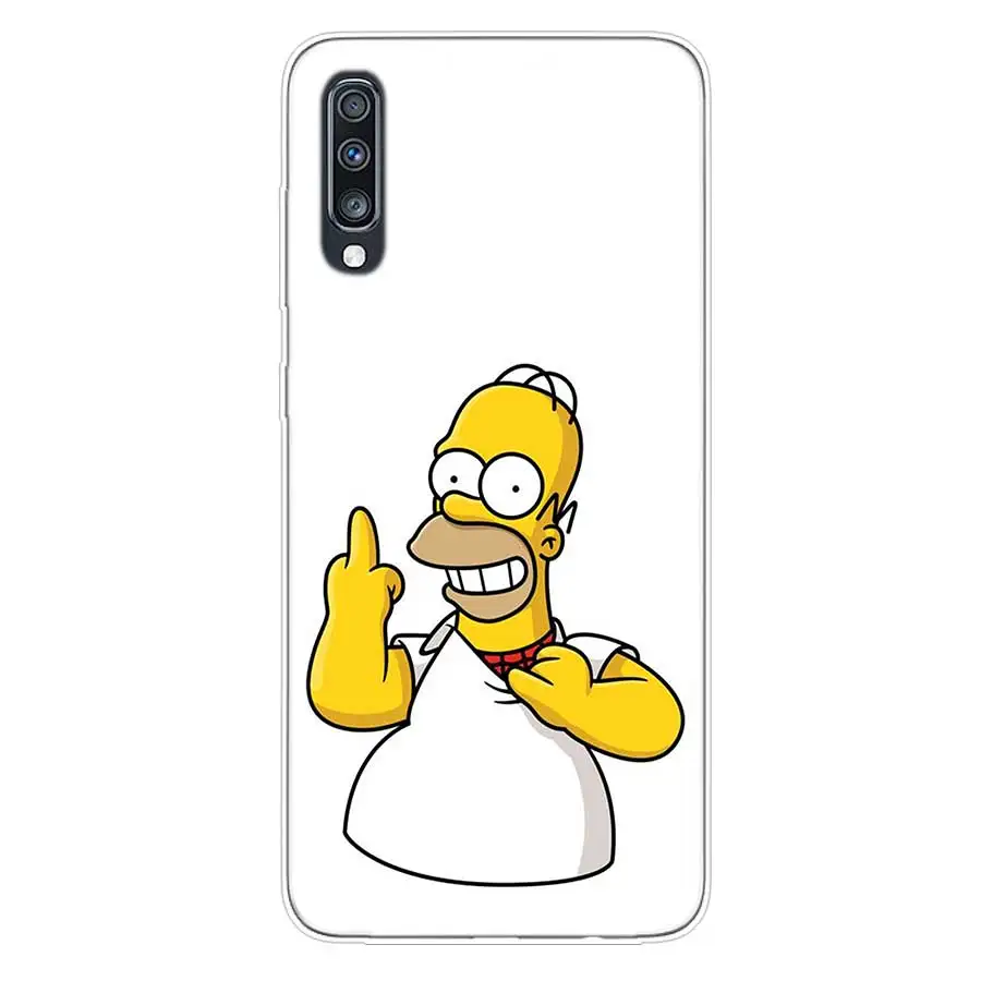 Симпсоны сзади чехол для телефона samsung A90 A80 A70 A60 A50 A50S A40 A30 A30S A20E A10E A10s S10Plus M40 M30