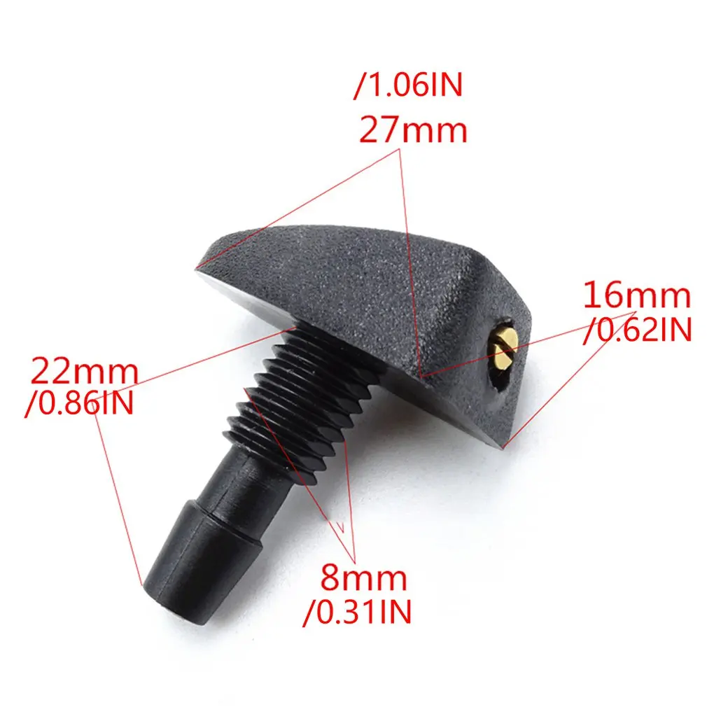 

Car Universal Windshield Washer Sprinkler Head Wiper Fan Shaped Spout Cover Water Outlet Nozzle Adjustment