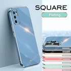 чехол Poco M3 Pro 5G PocoM3 Роскошные Силиконовые чехлы с покрытием кольцевой держатель Защита для камеры квадратный чехол для Xiaomi Poco M3 Pro 5G X3 Pro сяоми пока м3 x3 f3 про чехлы