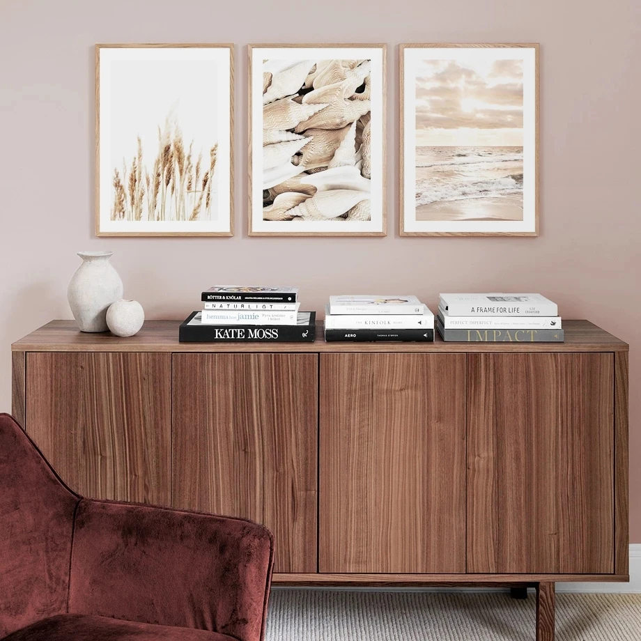 

Reeds Beach Sunrise Beige Seashells Wall Decor Art Canvas Painting Gift Nordic Posters And Prints Home Decoration Pictures.