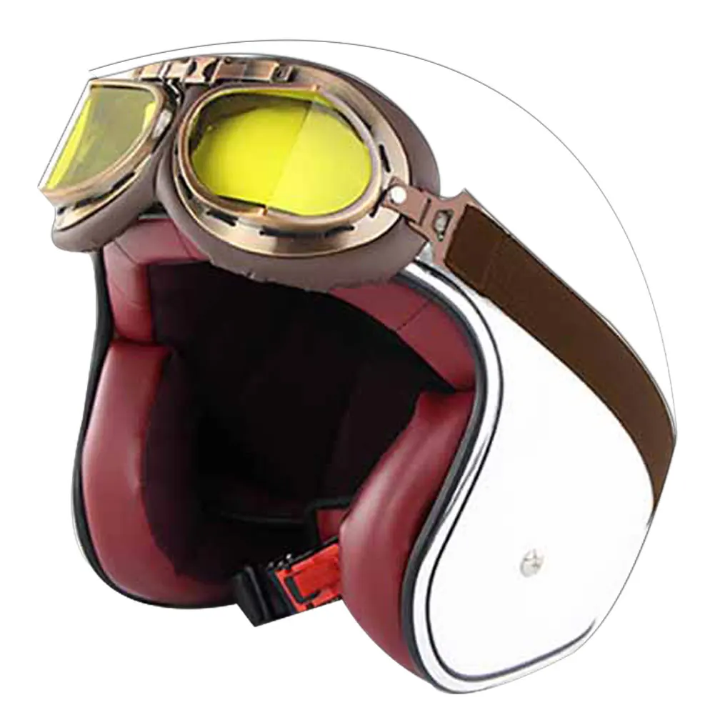 Винтажный шлем для мужчин и женщин мотоциклетный электровелосипеда полушлем