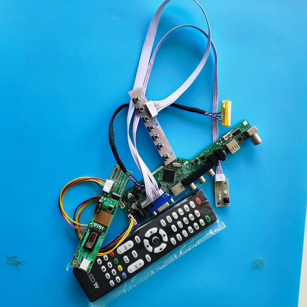 

Комплект для LP154WX5 TL 1280x800 LVDS Аудио AV USB пульт дистанционного управления светодиодный ТВ плата контроллера монитора HDMI VGA Экран Панель ЖК-дисплей Дисплей 15,4"