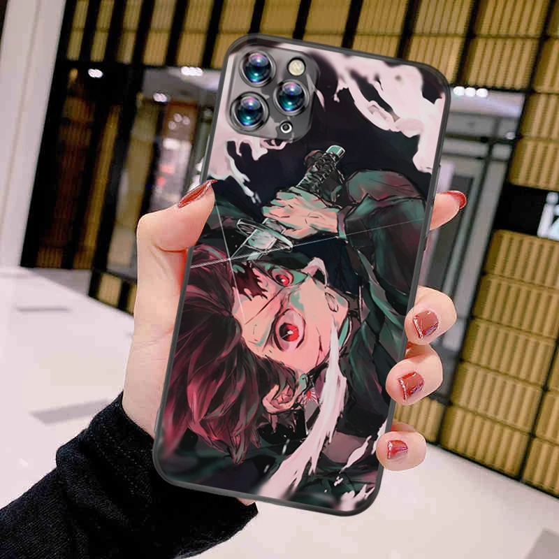 

Newest Japan Anime Demon Slayer Phone Case For iPhone 11 Pro MAX Cheap Soft Coque Cute Shell Back Cover Smartphones Shockproof