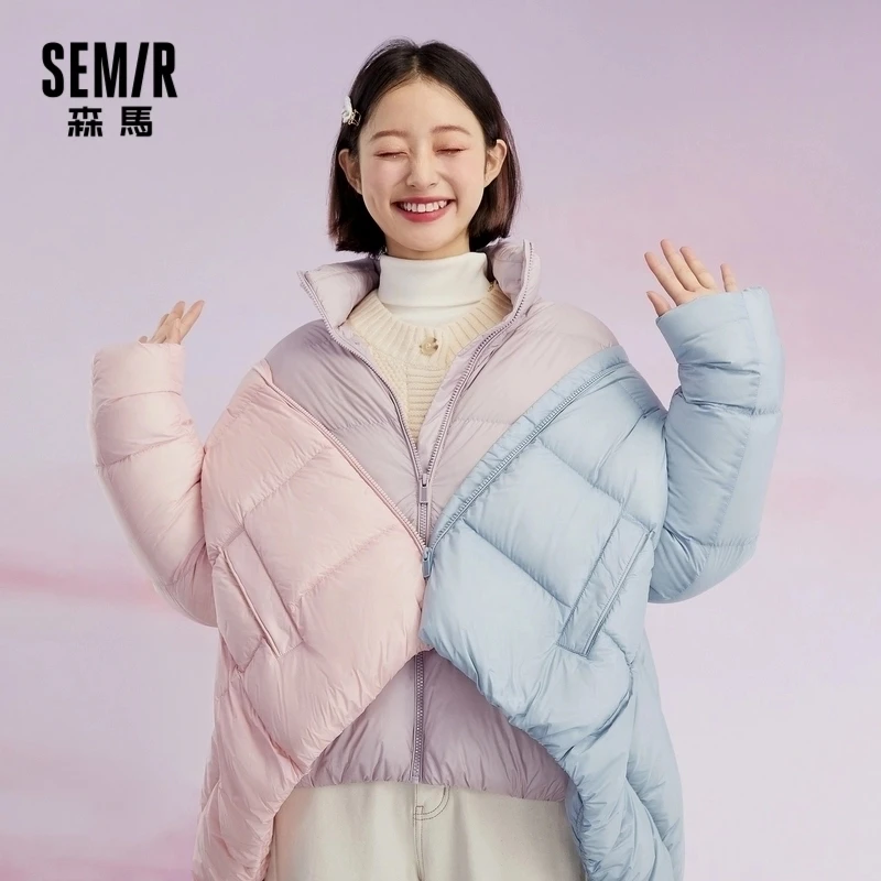 

SEMIR 2020 Winter Down Jacket Women Short Jackets New 90 Down Hooded Warm Slim Winter Coat for Female Casual Tops winter jacket