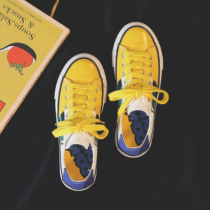

2019 Women Casual Shoes Flat Sneaker Female Summer Canvas Shoes Lace Up Girls Femme Fashion Vulcanize Shoes zapatos mujer G4-57