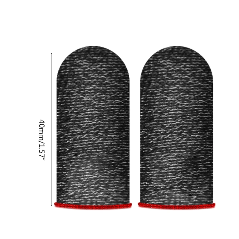 

2 Pcs Phone Games Sweat-Proof Finger Gloves Thumbs Finger Cover Anti-slip Cot G6DD
