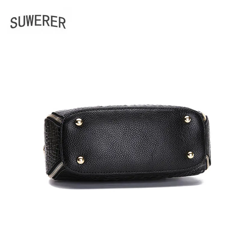 

New The first layer of leather handbags 2020 new ladies leather bags crocodile pattern casual fashion handbag messenger bag