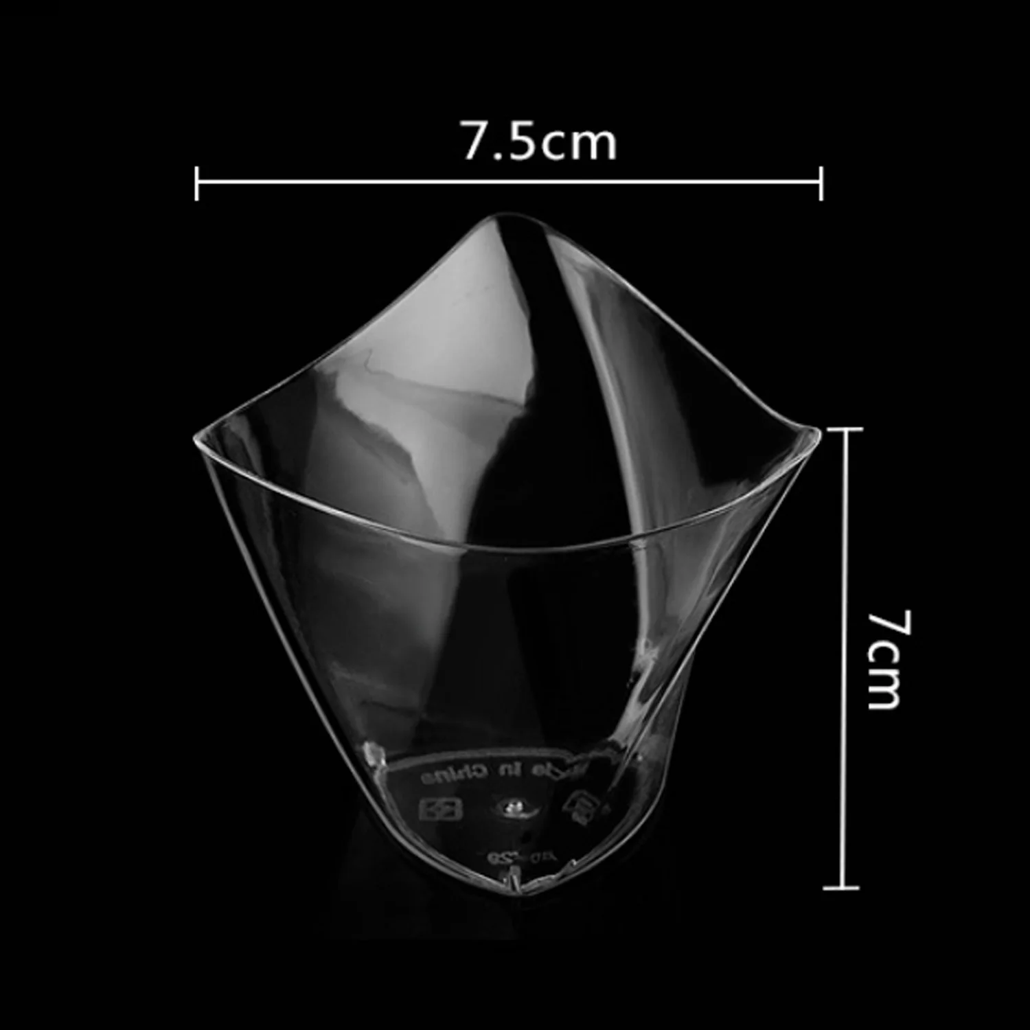 Одноразовые маленькие десертные чашки 25 шт. 4 унции прозрачная пластиковая