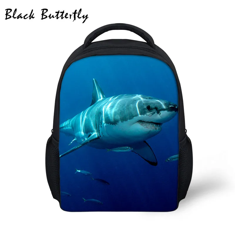 Рюкзак детский, школьный, с изображением акулы и океана