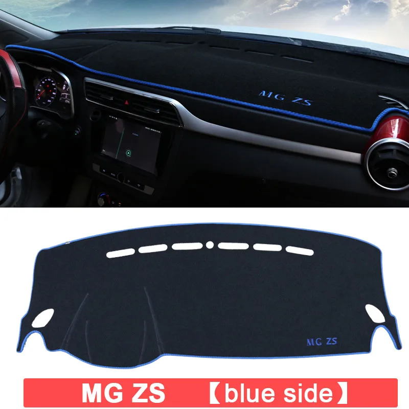 Blue Side Приборная панель автомобиля Избегайте Light Pad Инструмент крышка платформы стол коврик ковры отделка LHD для MG ZS EZS аксессуары - Название цвета: Blue Side