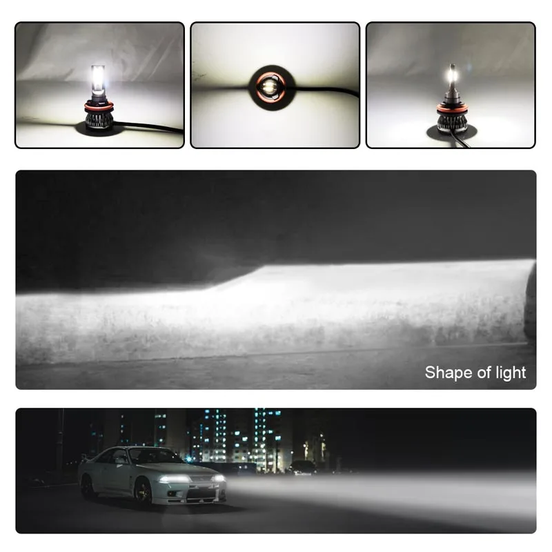 XFZMZBZ 2pcs Mini 1 LED Car Headlight Bulbs 90W 6000K 12000LM Super Bright Auto Foglight Lamp 9005 9006 H1 H4 H7 H11 Plug | Автомобили и