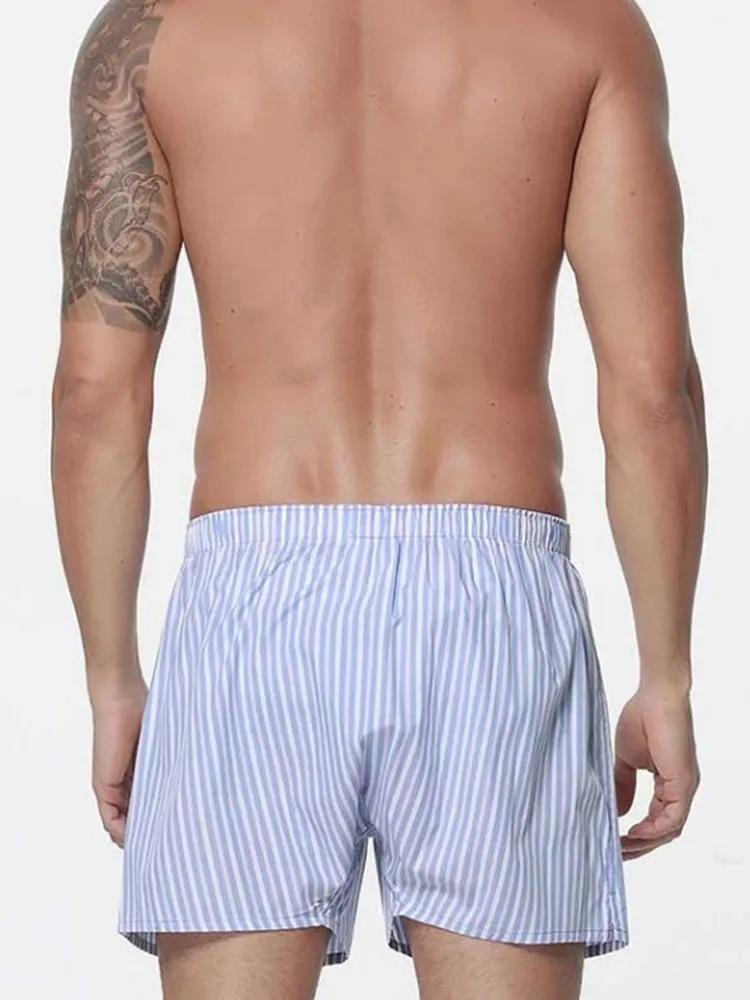 Mens Sleep Shorts Cotton Woven Pants Summer Underwear