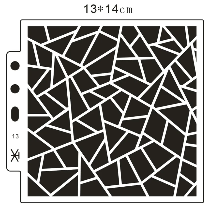 Лидер продаж трафареты для скрапбукинга из сломанного стекла 13*14 см Пластиковая
