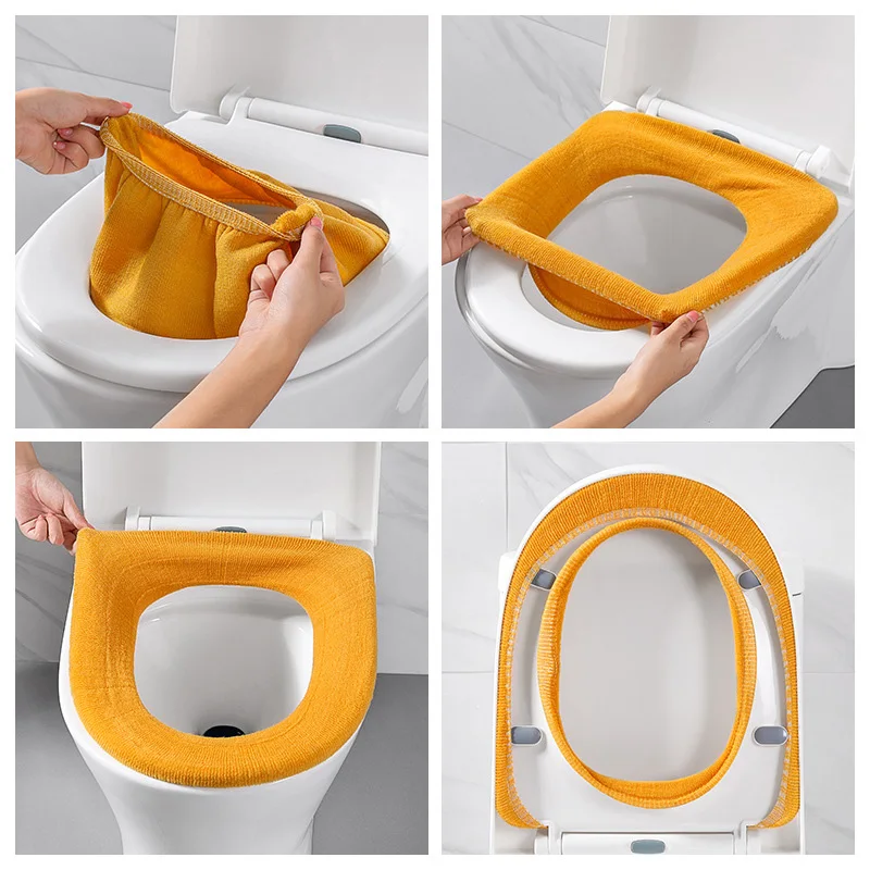 1 шт. случайный цвет чехол для сиденья унитаза грелка аксессуары пьедестал