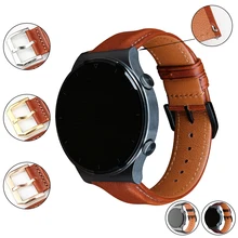 MAIKES Watch Band 22mm 20 Genuine Leather Strap for Huawei GT 2 GT2 Pro Watch Bracelet Replace 46mm 42 Mens Ladies Watch Strap