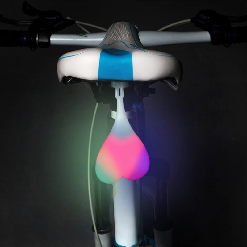 Силиконовая лампа в форме сердца креативная наружная велосипедная задняя часть