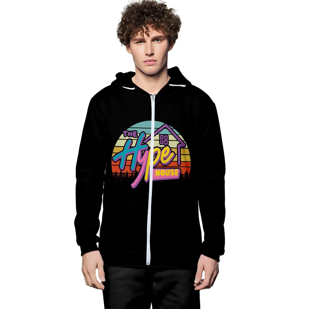 

Цифровая печать на молнии для мужчин и женщин, Мужская перекрестная молния, новинка, оптовая продажа, 3D дом Hype, прямые продажи с завода Cn (про...