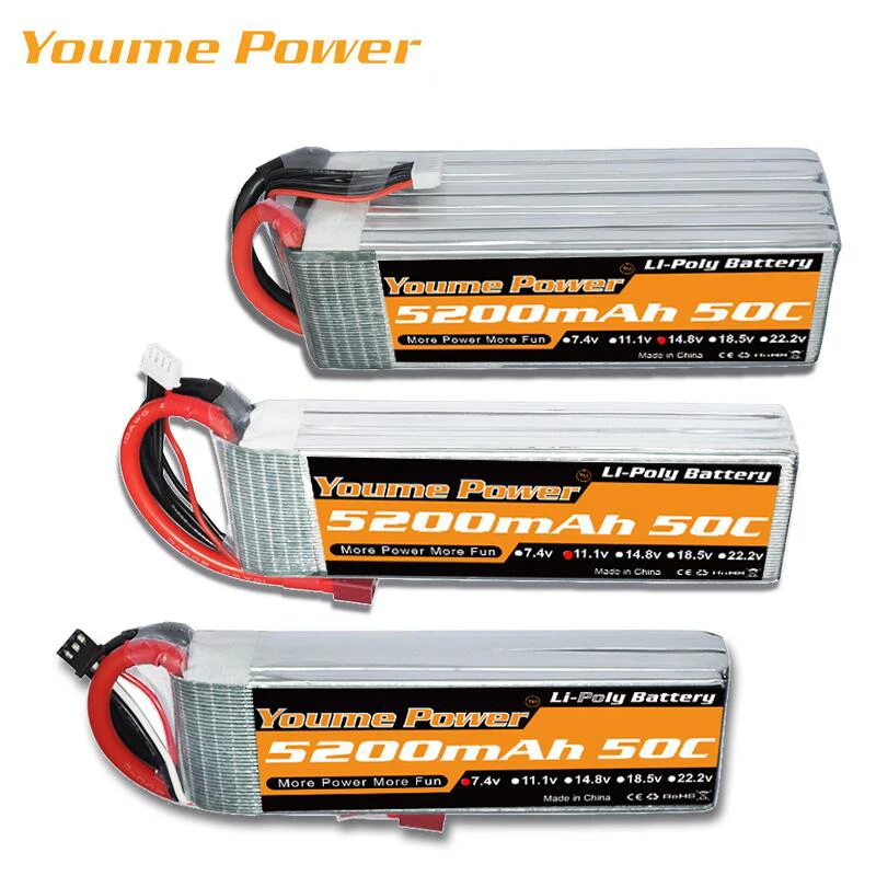 YOUME Lipo 3S 4S 11 1 V 14 8 5200MAH 2S 6S 7 4 22 2 аккумулятор 5S 18 5 50C XT 60 T для радиоуправляемых