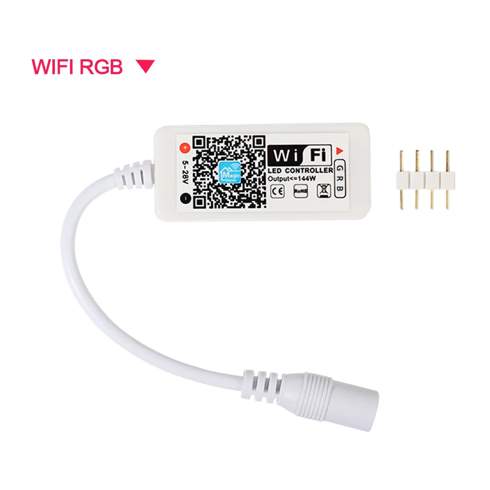 Magic Home 5-28 в мини wifi RGB/RGBW контроллер+ ИК 24Key пульт дистанционного управления для Smart/Google home Amazon Alexa - Цвет: RGB