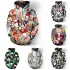 2021 3D принт с героями из мультфильма Мой герой Академии Тодороки haku кофты Косплей-костюмы с капюшоном для мужчин и женщин, Топ