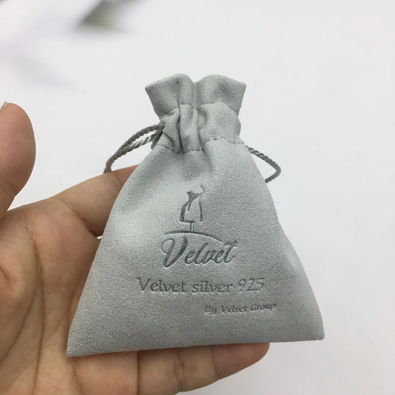 100 шт. мешочки для ювелирных изделий из микрофибры с принтом логотипа на заказ