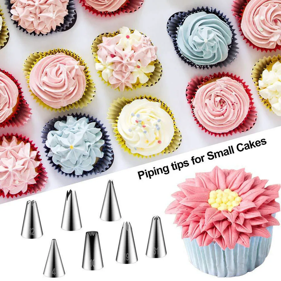 

34Pcs Cake Turntable Decorating Supplies Baking Tools Cake Turntable Rotating Cake Stand Baking Kit Cream Cupcake Pastry Bag Tie