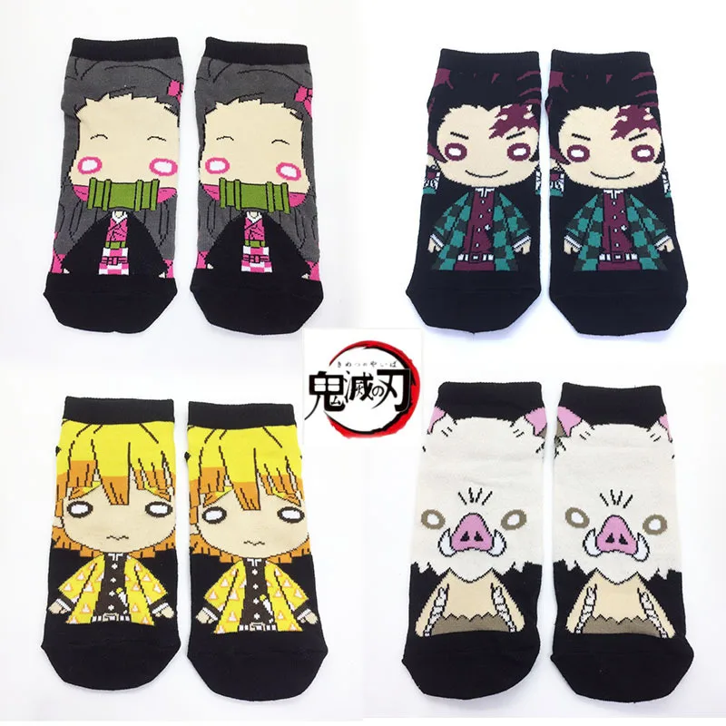 

Hot Anime Demon Slayer Kimetsu no Yaiba Kamado Tanjirou Nezuko Agatsuma Zenitsu Hashibira pattern Socks