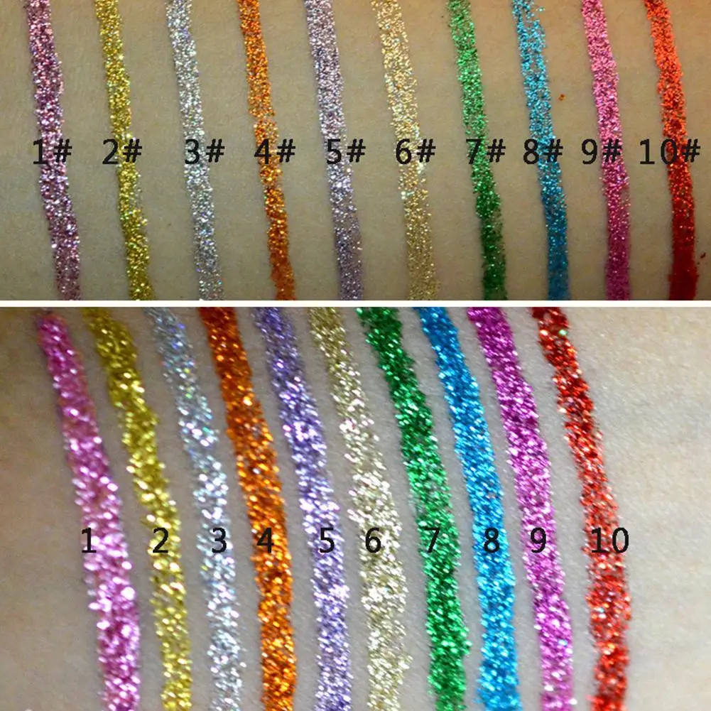 

New Liquid Eye Shadow 12 Color Glitter And Glow Makeup Cosmetics Makeup Shadow Eyeliner Glitter Waterproof Shimmer Eye A7U6