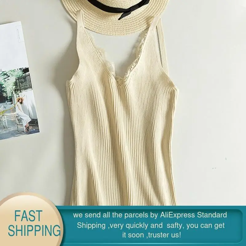 Сексуальный женский кружевной топик 2022 с двойным v-образным вырезом Простой