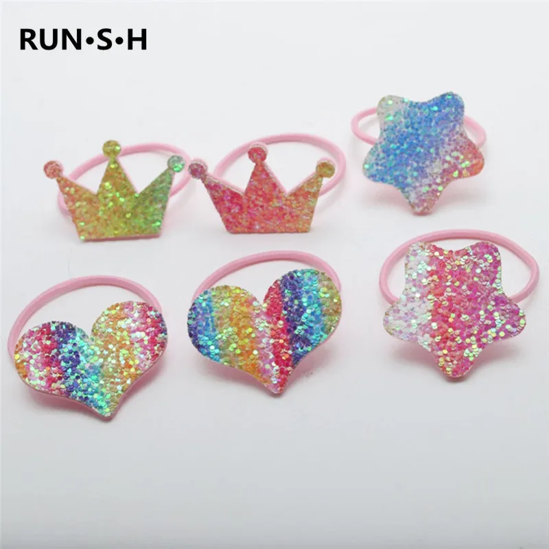 4 шт. золотые резинки для волос Принцесса эластичные заколки Микки детская Корона