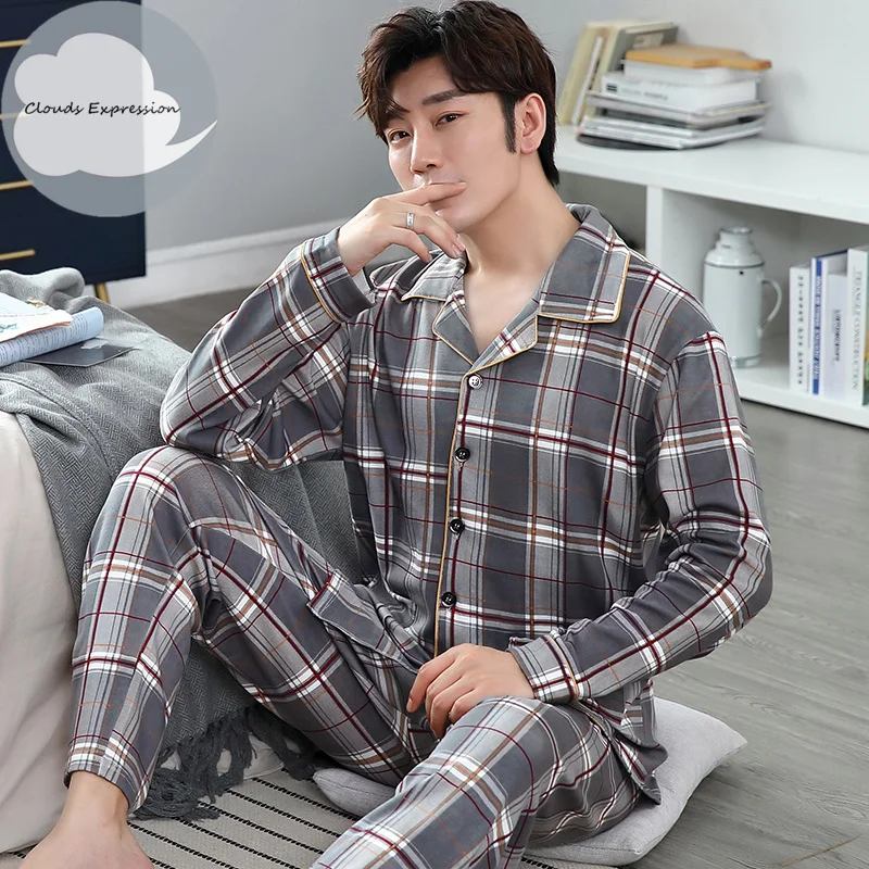 Комплект пижамный мужской хлопок цвет в ассортименте M L XL XXL 2 шт/комплект|Мужские