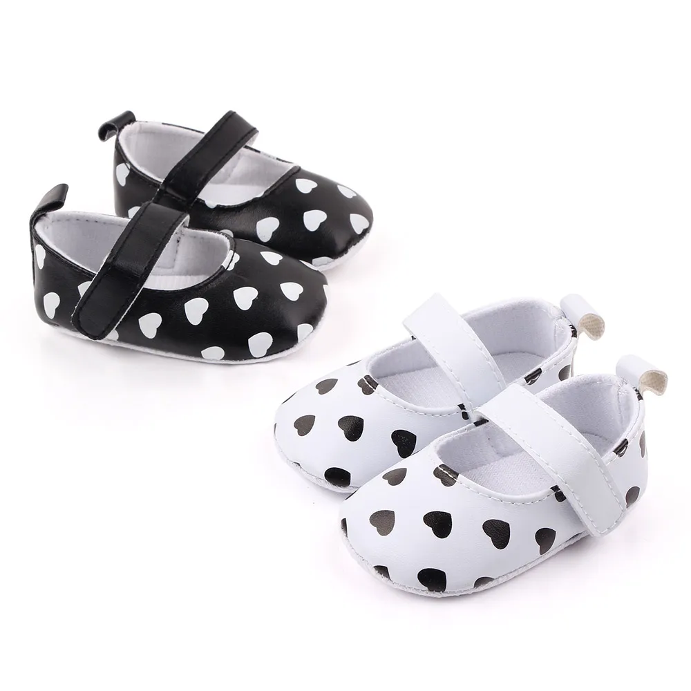 

COJOK Baby Shoes Toddler Shoes Boys And Girls Shoes PU Love Princess Shoes Rubber Soles Baby Outdoor New Hot Sale 2021