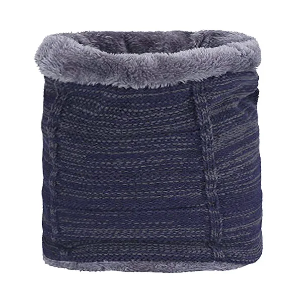 navy scarf Xlamulu Skullies Beanies Зимние шапки для мужчин вязаная шапка для женщин Gorras мешковатая теплая мягкая Балаклава для шеи мужская Шапочка Шапочки - Color: navy scarf