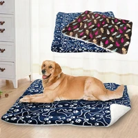 large dog bed mat washable blue bone pattern breathable dog bed canvas bottom orthopedic mattress bed for small medium large pet
