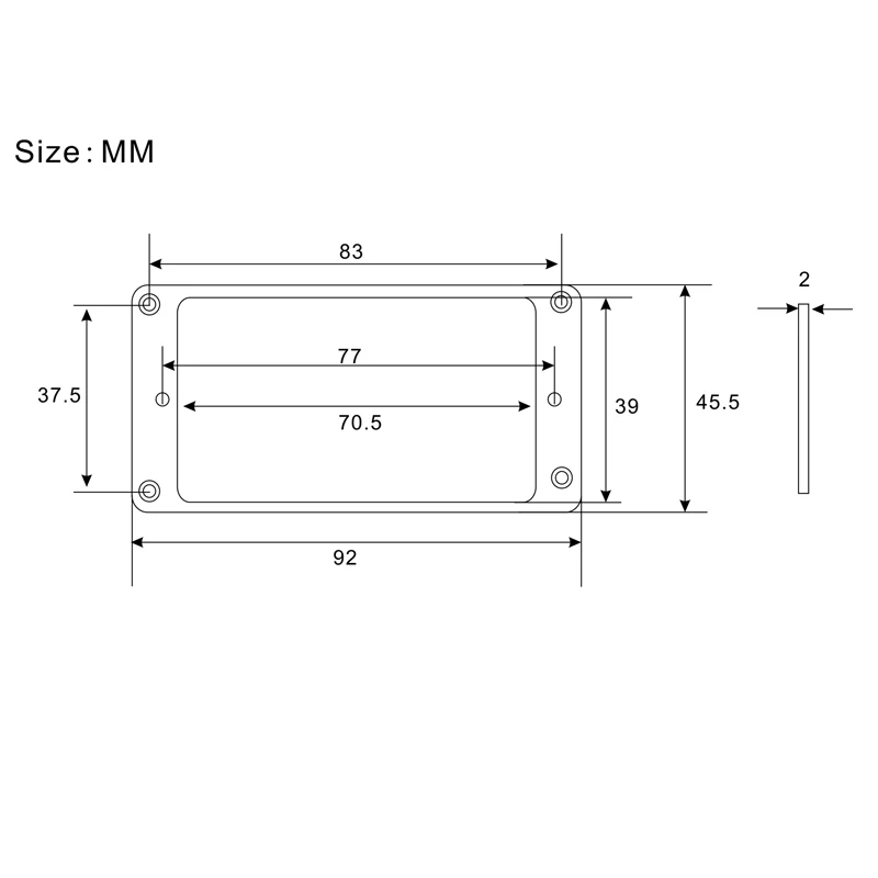 5 шт. 70 5*39 мм металлический Железный плоский хамбакер Пикап Кольцо для сменного