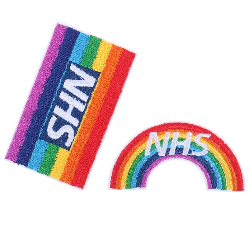 1pcs NHS Rainbow Thank You Sew On Patch Badge 2020 UK Support Pride IRON ON | Дом и сад