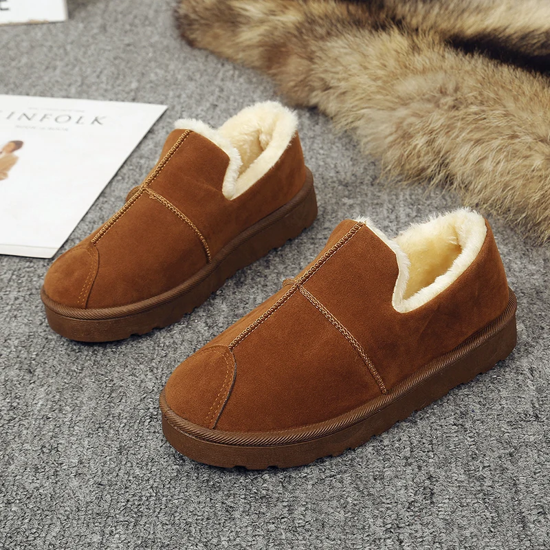 

2019 повседневные ботинки для снежной погоды женская обувь s Зимняя обувь без шнуровки; Женские ботильоны с плюшевой подкладкой; Теплая женск...