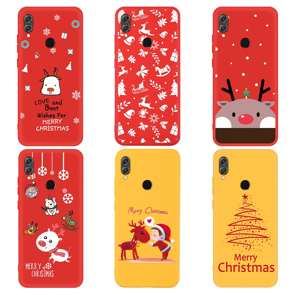 2020 Case For Huawei Honor 9X Pro 10 Lite 20 8X Silicone Cover Capa P30 P20 Christmas Cartoon Santa Snowman |