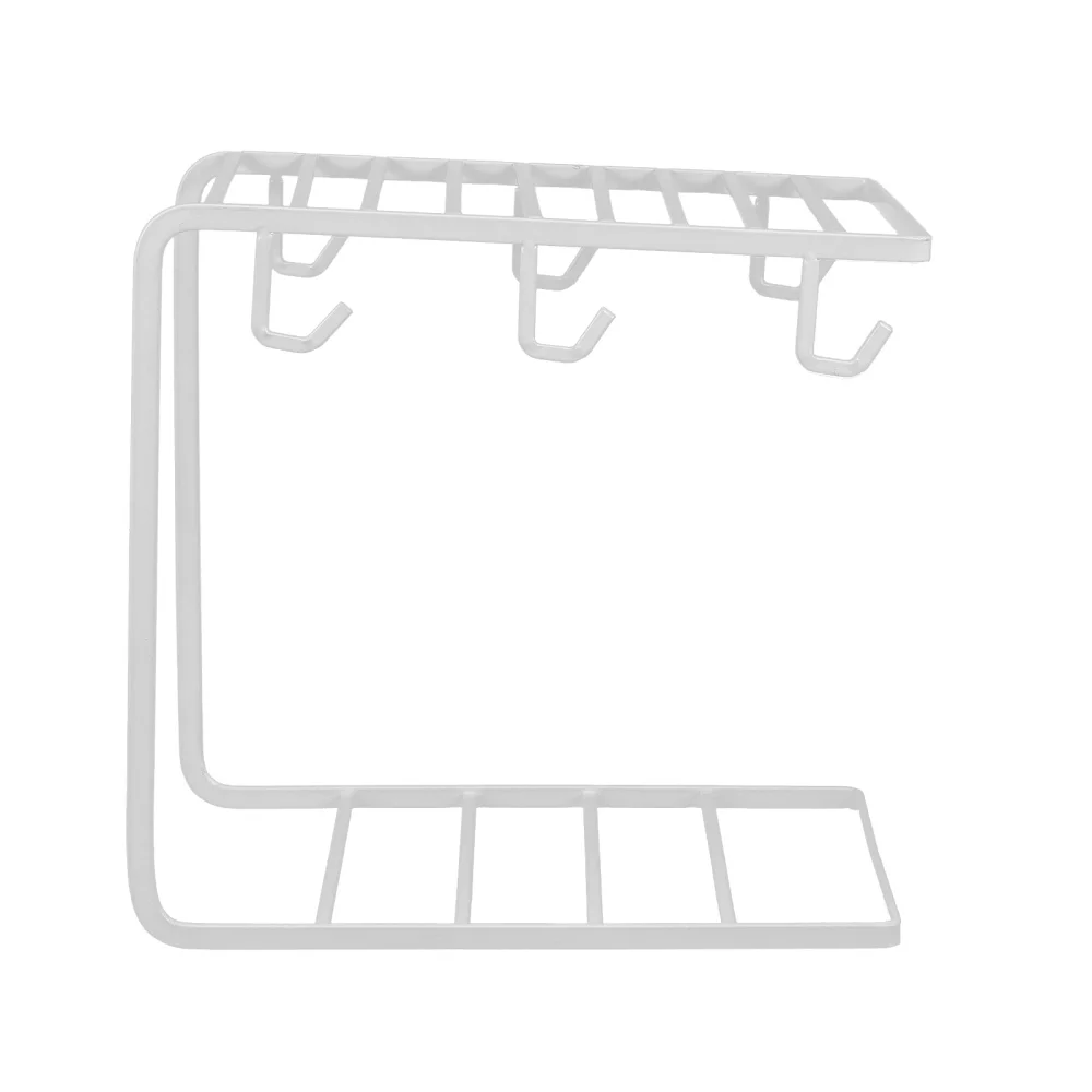 

1pc Home Practical Cup Hook Drainer Iron Cup Draining Shelf Storage Rack