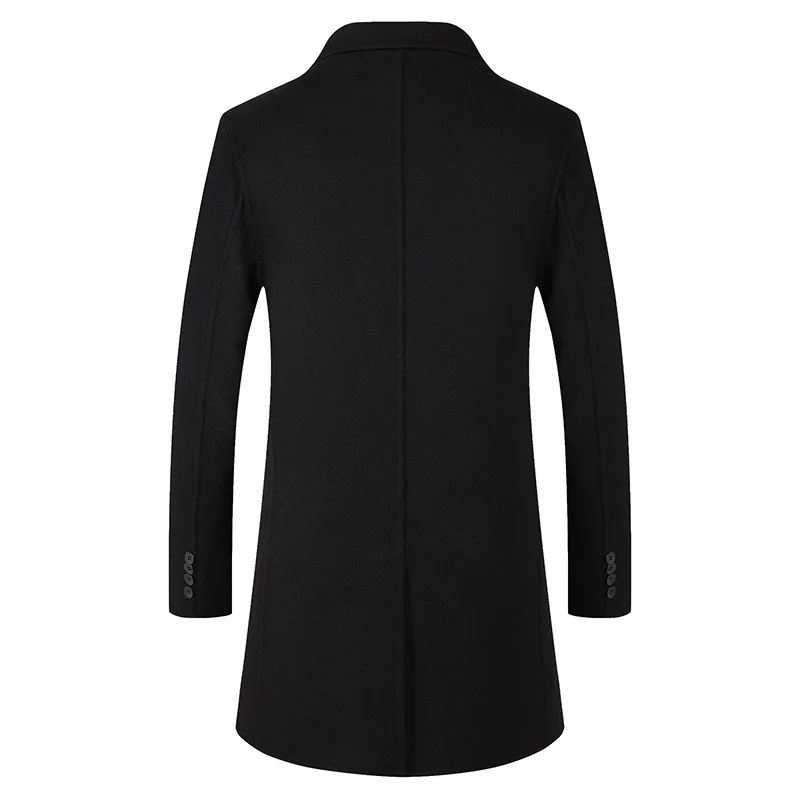 

New Arrival Wool Double Sided Cloth Overcoat Large Men Casual Detachable Liner Long White Duck Down Thick Plus Size M-6XL 7XL8XL