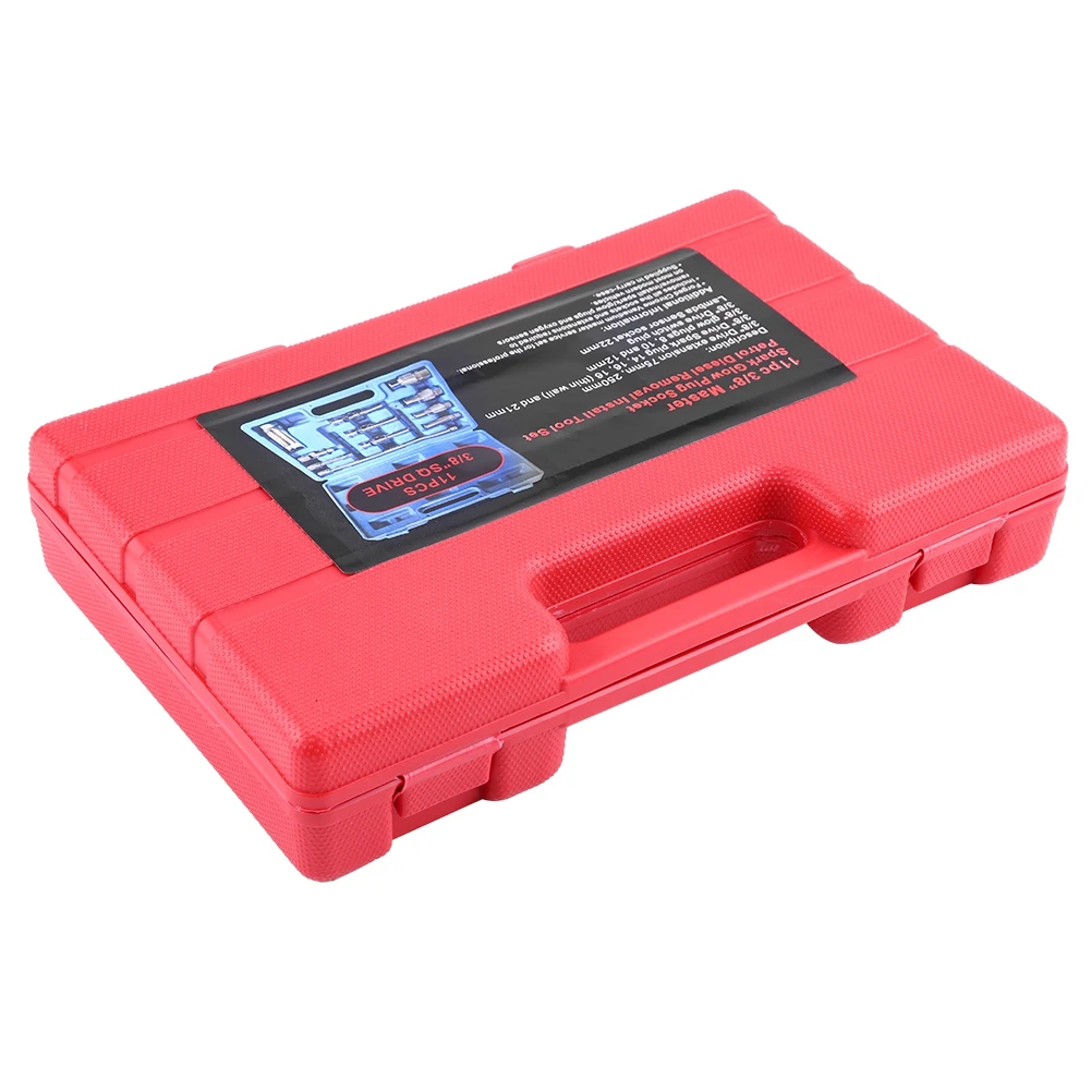 11 шт. 3/8 дюймов калильно каталические свечи зажигания Набор инструментов удалить