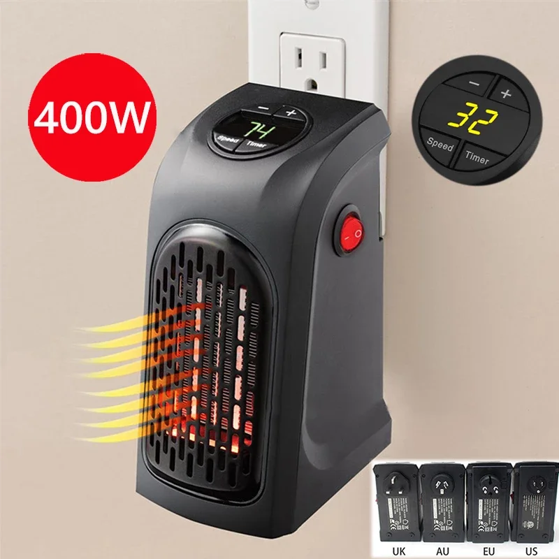 

Wall Electric Heater Mini Fan Heater Desktop Household Wall Handy Heating Stove Radiator Warmer Machine for Winter EU/US/UK Plug