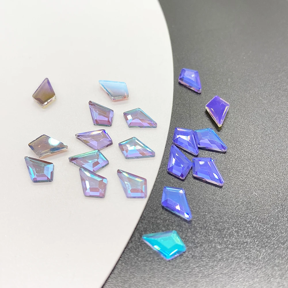 20 шт. прозрачные фиолетовые хрустальные ногти Алмазный страз стеклянные стразы
