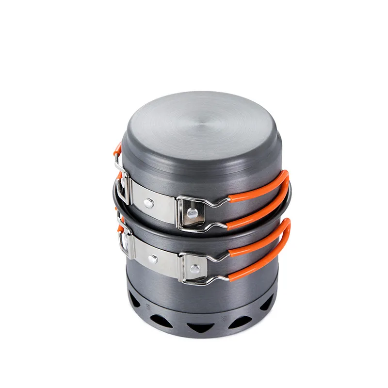 Походный складной теплообменник набор кухонной посуды из алюминиевого сплава