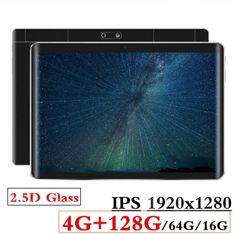 2.5D стекло 4G + 128G/64G/16G 10 дюймов 3G/4G LTE планшетный ПК Android 8 0 Восьмиядерный планшеты