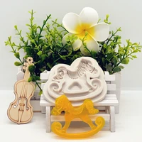 resin rocking horse silicone mold kitchen baking tool diy cake pastry fondant moulds dessert chocolate lace decoration supplies